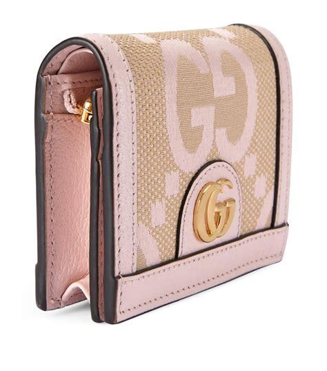 gucci pink wallet bag|Gucci card wallet for women.